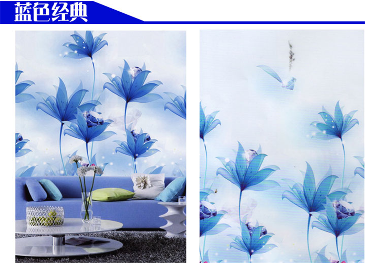 印花卷簾藍色經(jīng)典